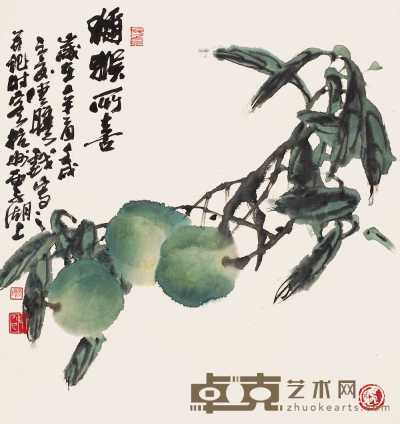 舒传曦 壬戌（1982年）作 大喜 镜心 47×44cm